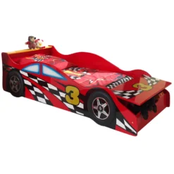Vipack Autobed Race - Rood - 48x78x175 Cm