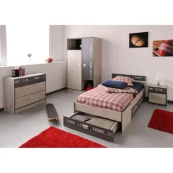Bed Fabric - Eikenkleur/grijs - 65,8x98,6x207,2 Cm -VIDAXL Winkel 81020288 9050