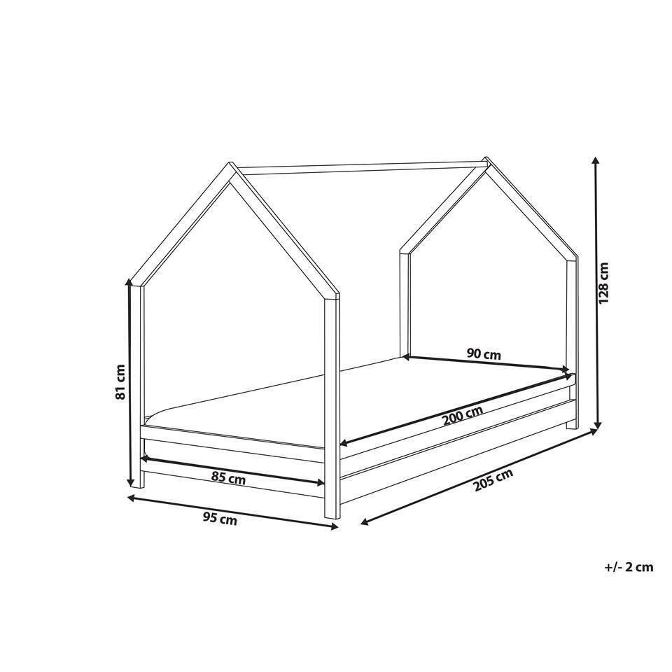 APPY - Kinderbed - Grijs - 90 X 200 Cm - Dennenhout 3 APPY - Kinderbed - Grijs - 90 X 200 Cm - Dennenhout - Afbeelding 3