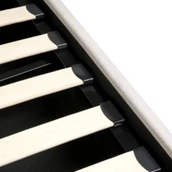 ROUEN - Bed Met Opbergruimte - Lichtbeige - 180 X 200 Cm - Polyester -VIDAXL Winkel 975cb200c4c746d79516208db93e66e7 1