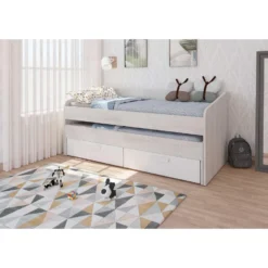Bed Bo12 Met Onderschuifbed En Lades- Wit -VIDAXL Winkel 9a8cfbd3feb641ec901bf2e92006dff1