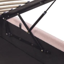 DINAN - Eenpersoonsbed - Roze - 90 X 200 Cm - Bouclé -VIDAXL Winkel 9c733e2734b24cab911444353e809f5b