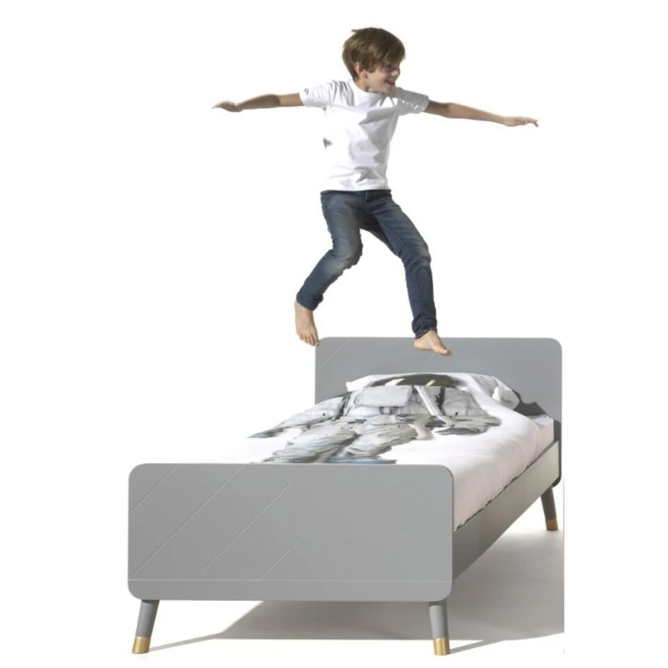 Bed Billy 90x200 - Grijs 7 Bed Billy 90x200 - Grijs - Afbeelding 7