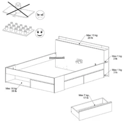 Bed Most 160x200cm - Eik/zwart -VIDAXL Winkel a4f88fe446ab4bfa97ada5ac84d09601