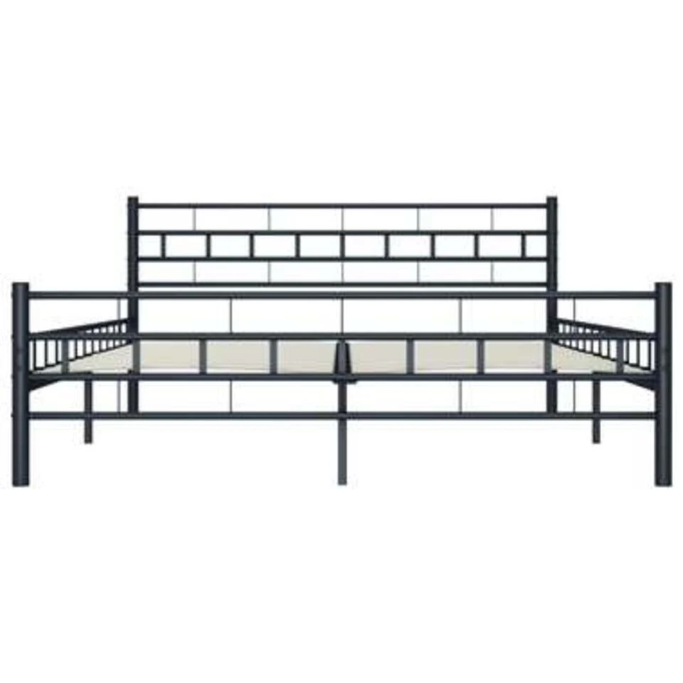VidaXL - Bed Frame Met Hoofdeinde - Zwart - Staal - 140x200 Cm 3 VidaXL - Bed Frame Met Hoofdeinde - Zwart - Staal - 140x200 Cm - Afbeelding 3