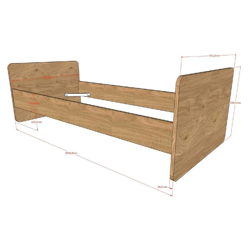 Meegroeibed Sammie - 60x120cm - 90x200cm - Eikdecor 7 Meegroeibed Sammie - 60x120cm - 90x200cm - Eikdecor - Afbeelding 7