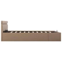 VidaXL - Bed Met Opbergruimte En LED - Cappuccino - Kunstleer - 160x200 Cm -VIDAXL Winkel ac129a0a2aaa462d9f027d71f190e981