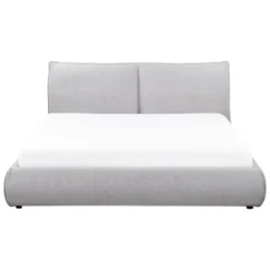 VINAY - Tweepersoonsbed - Grijs - 160 X 200 Cm - Polyester -VIDAXL Winkel ae86bb8a8702439e92152683a7539e76