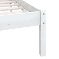 VidaXL - Bed Frame Met Hoofdeinde - Wit - Massief Grenenhout - 160x200 Cm -VIDAXL Winkel bc69bf336b834bef9a523fbbc9727eac