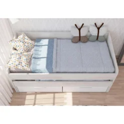 Bed Bo12 Met Onderschuifbed En Lades- Wit -VIDAXL Winkel bfc273629ca045b0a976a0d23bb5fa11