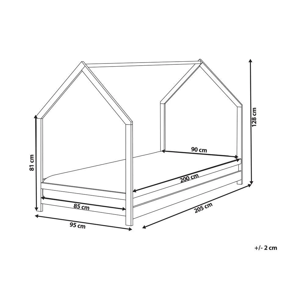 APPY - Kinderbed - Grijs - 90 X 200 Cm - Dennenhout 4 APPY - Kinderbed - Grijs - 90 X 200 Cm - Dennenhout - Afbeelding 4