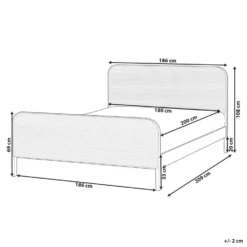 GONFARON - Tweepersoonsbed - Zwart - 180 X 200 Cm - Dennenhout -VIDAXL Winkel c8f5b5faad3149508d131a23c0e9a69b