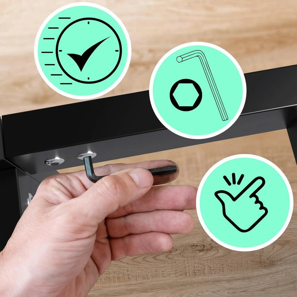 CLP Bed Hamlin 41x90x200 Cm - Zwart 6 CLP Bed Hamlin 41x90x200 Cm - Zwart - Afbeelding 6