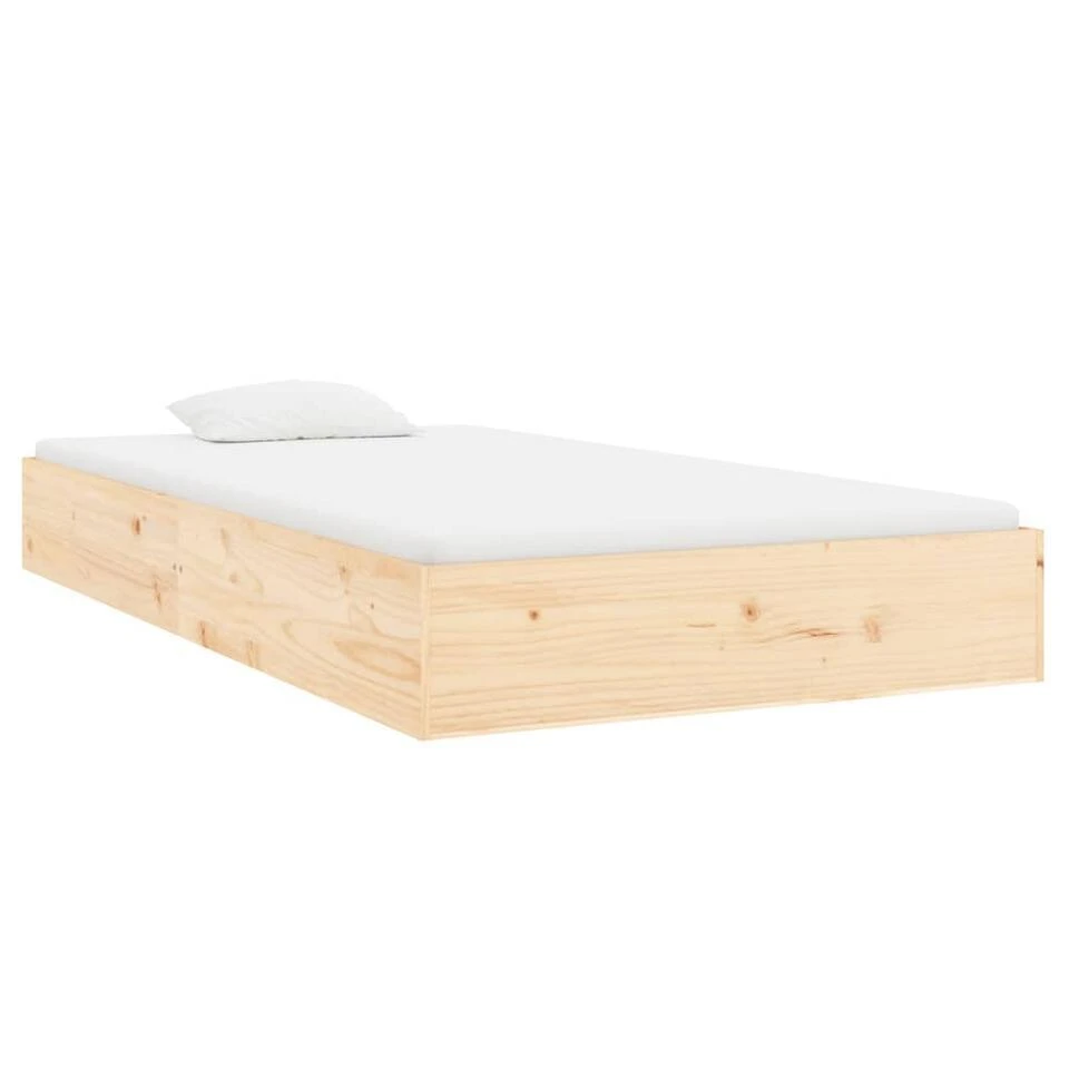 VidaXL - Bed Frame Pallet Met Lattenbodem - Naturel- Massief Hout - 90x200 Cm 3 VidaXL - Bed Frame Pallet Met Lattenbodem - Naturel- Massief Hout - 90x200 Cm - Afbeelding 3
