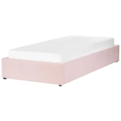 DINAN - Eenpersoonsbed - Roze - 90 X 200 Cm - Bouclé -VIDAXL Winkel cee3dbab2cf24610b510ba3c3e795083