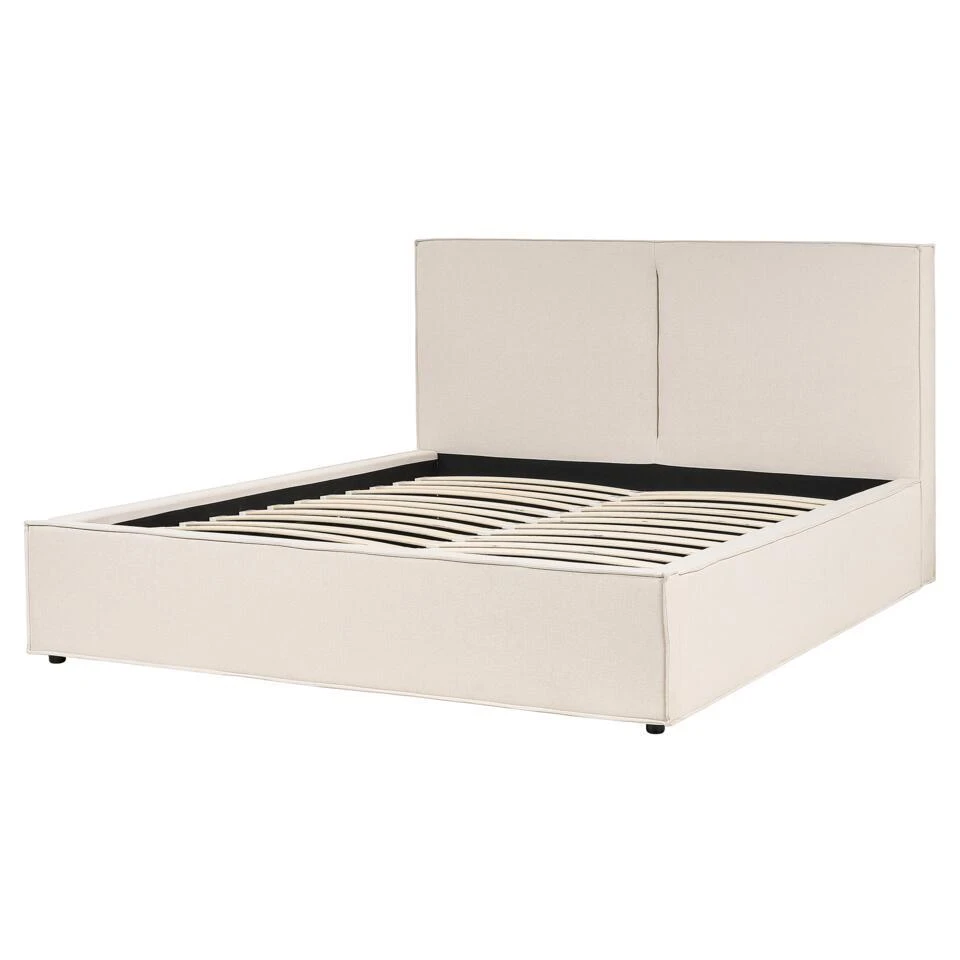 MOISSAC - Bed - Beige - 160 X 200 Cm - Polyester 8 MOISSAC - Bed - Beige - 160 X 200 Cm - Polyester - Afbeelding 8