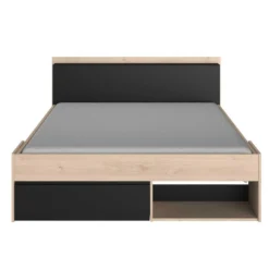 Bed Most 160x200cm - Eik/zwart -VIDAXL Winkel d9afc316474b4b4e898a121e5bea8153