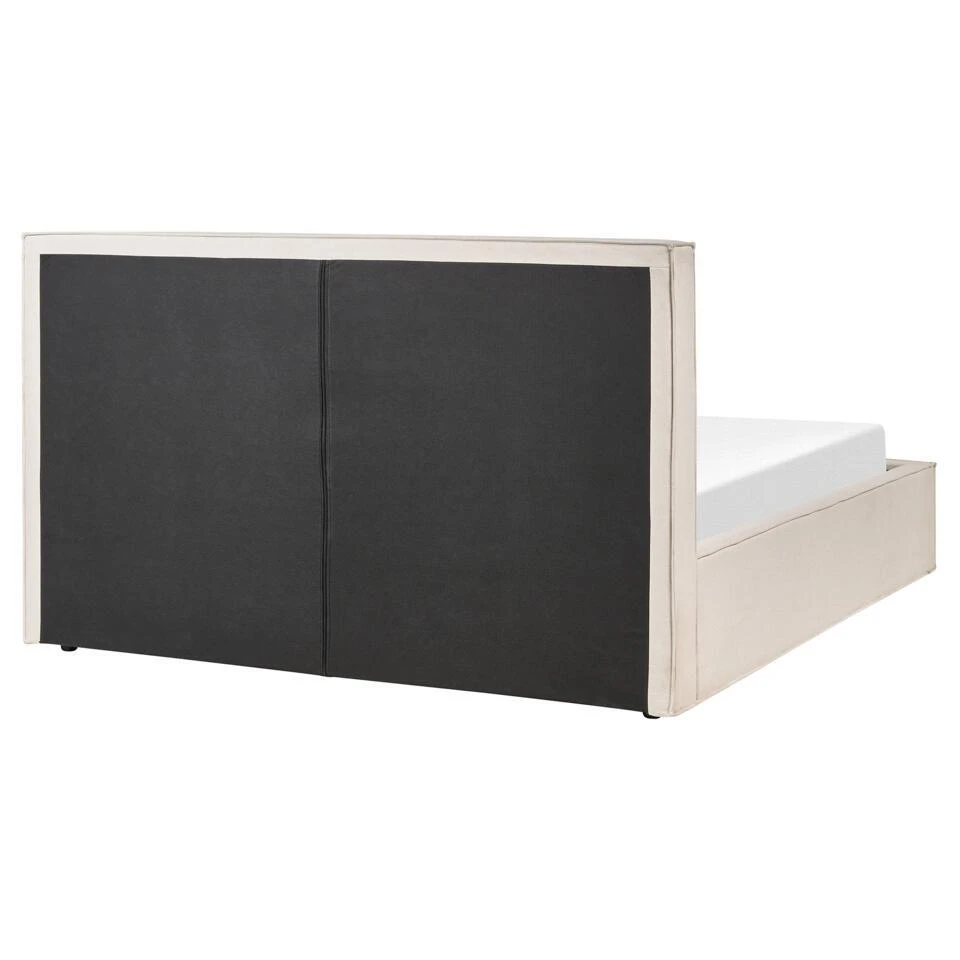 MOISSAC - Bed - Beige - 160 X 200 Cm - Polyester 10 MOISSAC - Bed - Beige - 160 X 200 Cm - Polyester - Afbeelding 10