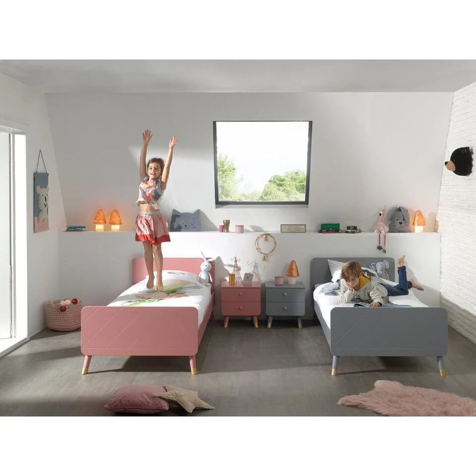 Bed Billy 90x200 - Grijs 11 Bed Billy 90x200 - Grijs - Afbeelding 11