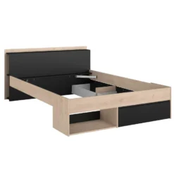 Bed Most 160x200cm - Eik/zwart -VIDAXL Winkel e56352b36e34455c8b0af7e6d54d0c82