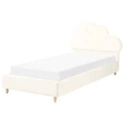 BELLEVUE - Eenpersoonsbed - Lichtbeige - 90 X 200 Cm - Fluweel -VIDAXL Winkel e67ecbec2cf543f38458647b483f6a58