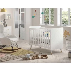 Babybed Billy - 60x120x93 Cm - Satijnwit -VIDAXL Winkel e949121dc430450baa013ad7dcda330a