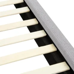 VINAY - Tweepersoonsbed - Grijs - 160 X 200 Cm - Polyester -VIDAXL Winkel fc85d9348dbf42a5ba423455be5d52f9